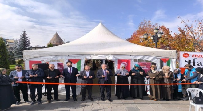 Erzurum da Gazze için  Hayır Çarşısı  açıldı