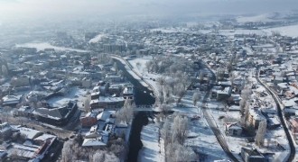 Karla gelen beyaz zerafet